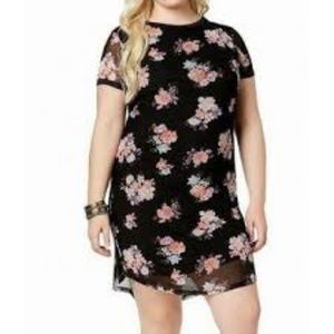 No comment flowered túnic short dress size plus 3x